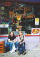 Shell and Aderyn outside 'Sugar Mountain' with XL Pixy Stix