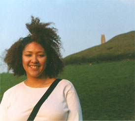 AJ on the way to the Glastonbury Tor